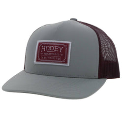 Doc grey and maroon hat with maroon and white patch
