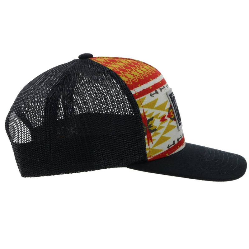 "Doc" Red/Yellow/White/Black Aztec Print Hat
