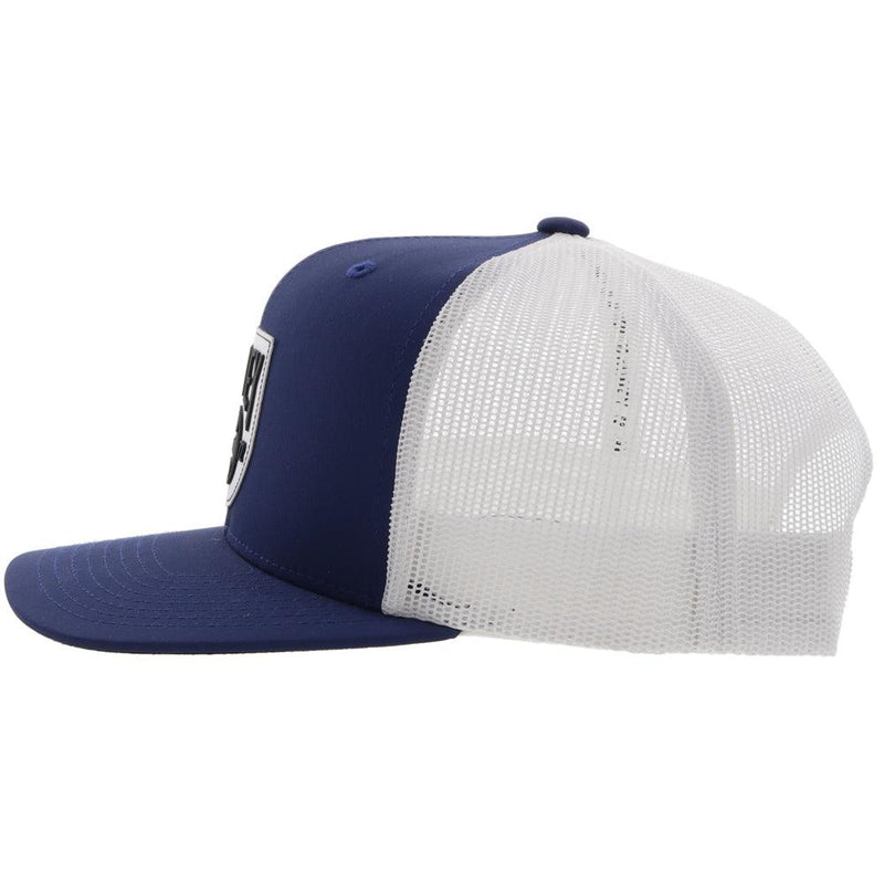 Left side of the Navy and white "Bronx" hat
