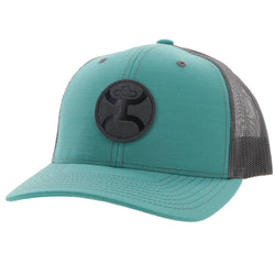 Teal and grey "Blush" Hooey hat