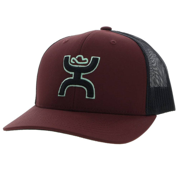 Youth Hat "Sterling" Maroon/Black Odessa Fabric