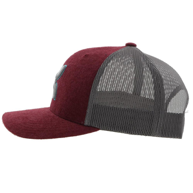 "Sterling" Maroon /Grey Snapback Hat