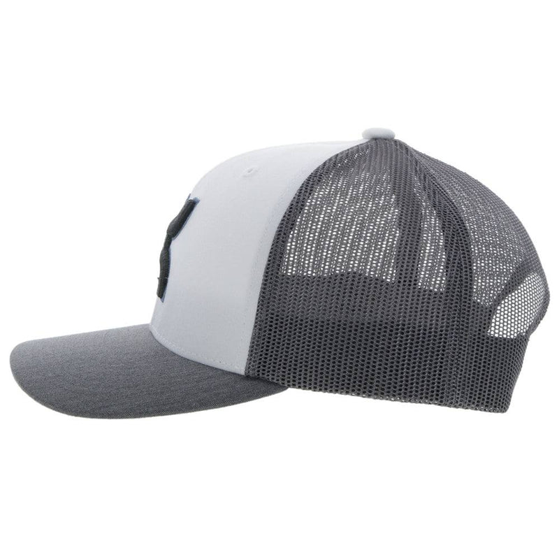 "Sterling" White/Grey Snapback Hat