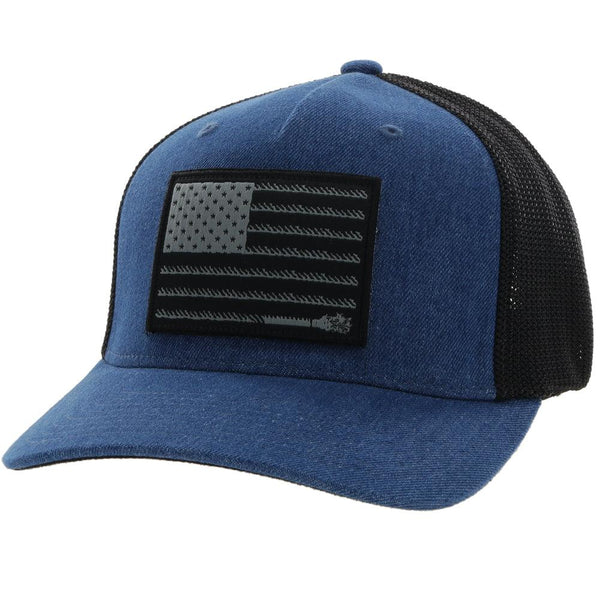 "Liberty Roper" Denim/Black Flexfit Hat
