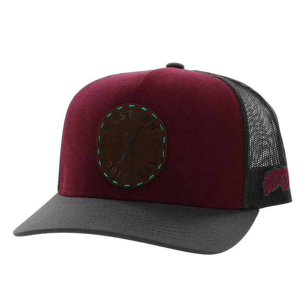 Youth Hat "Spur" Maroon/Grey