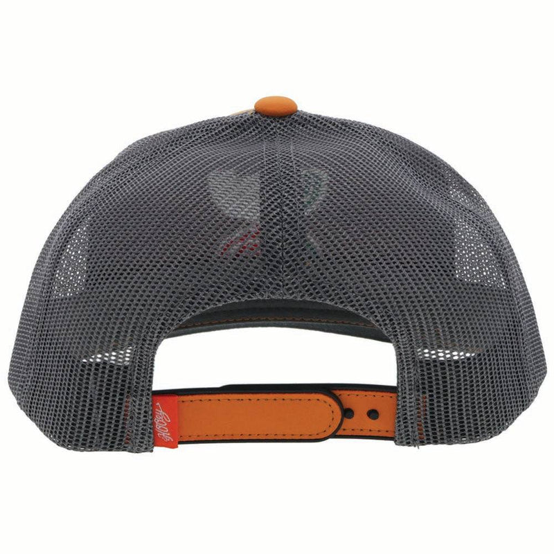 Back of the Orange and grey Boquillas hat
