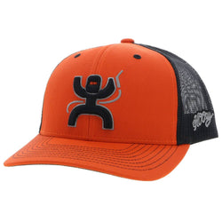 Arc orange and black hat with black and grey Arc logo