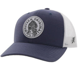 "Quanah" Hat, Navy /White Snapback