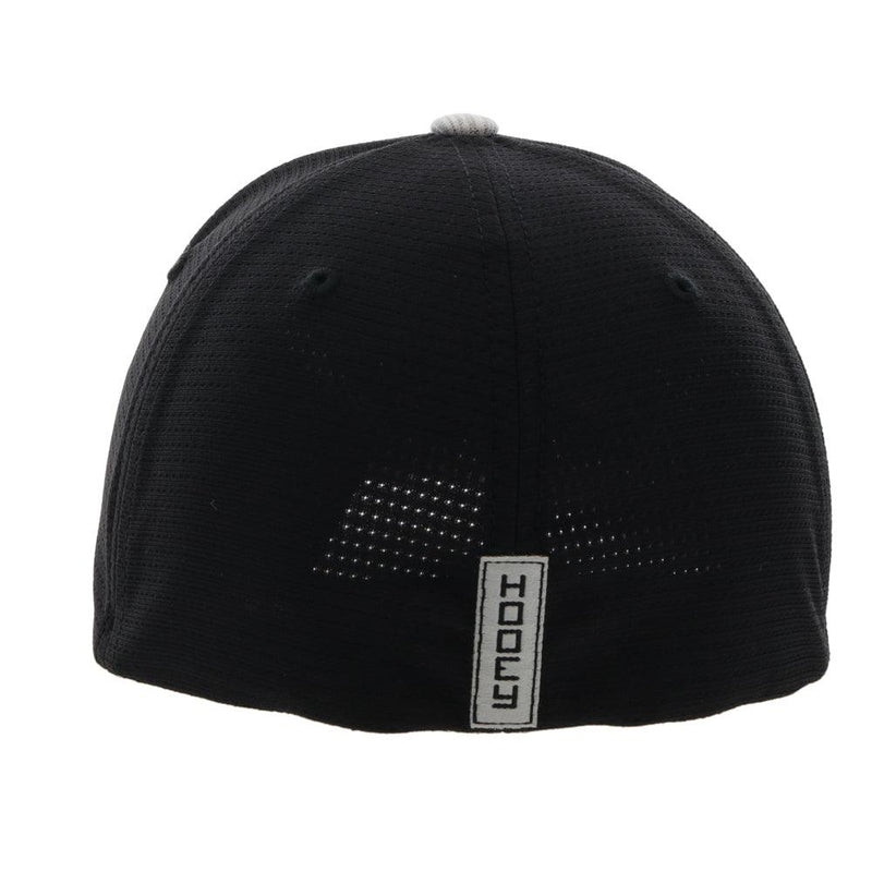 back of "Ash" grey and black hooey hat with grey hooey logo