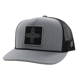 Zia grey and black hat with grey and black patch