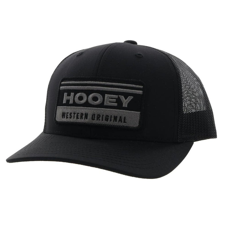 "Horizon" Black w/Black and Grey Patch Hat