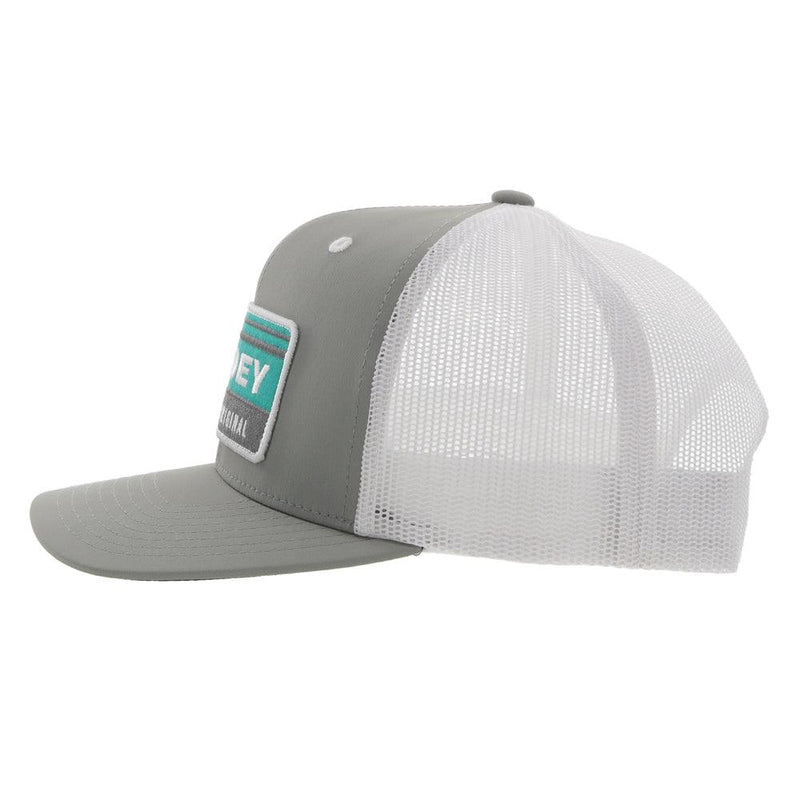 "Horizon" Youth Grey, White and Turquoise Hat