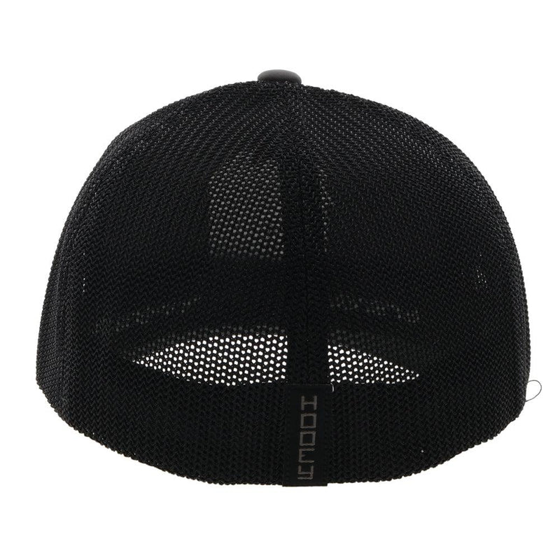 back of the charcoal and black Cheyenne flexfit hat
