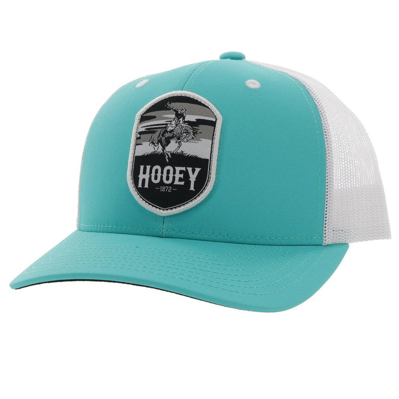 Teal and white Cheyenne hat