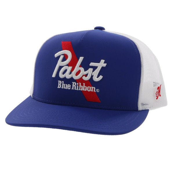 "Pabst Blue Ribbon" Hat, Blue/White