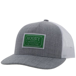Doc grey and white hat with green and white patch