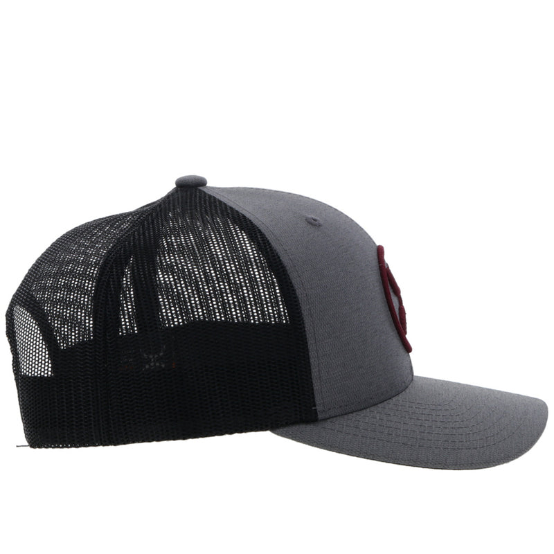 "O Classic" Grey/Black Hat w/ Maroon Logo