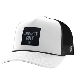 'Cowboy Golf' White/Black Hat