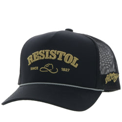 "Resistol" Black w/Gold Stitching Hat