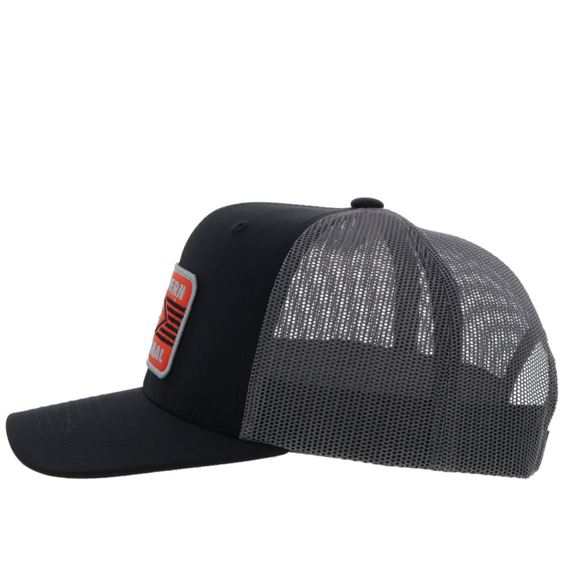 left side of the black and grey Circuit hat 