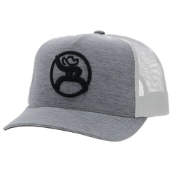 Roughy 2.0 heather grey and white hat with black logo