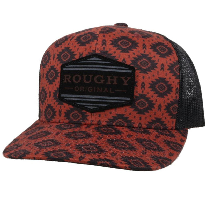 Youth Roughy Tribe red and black Aztec print hat