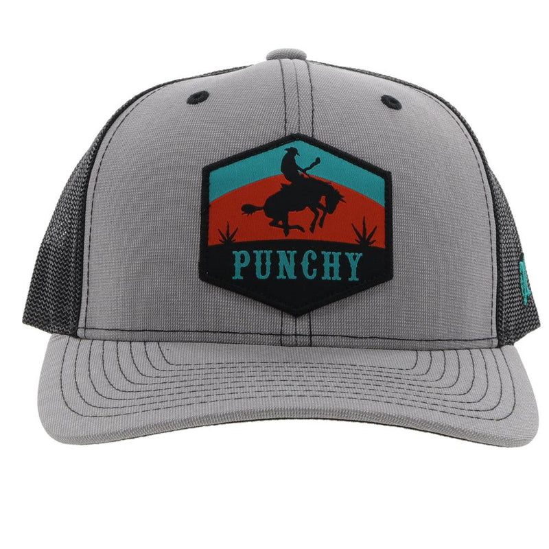 "Punchy" Patch, Grey/Black Hat