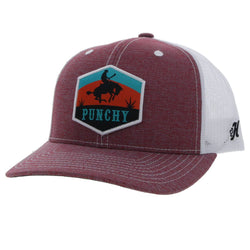 Youth "Punchy" Maroon/White Hat