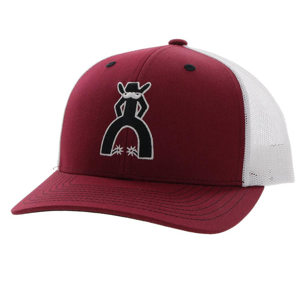 "Punchy" Hat, Maroon/White