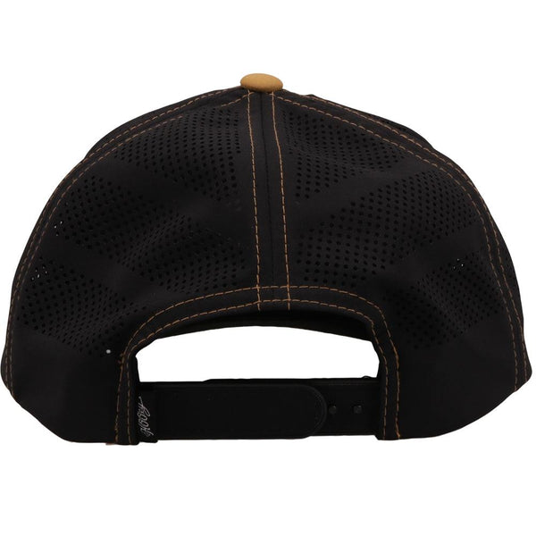 "Graphite" Tan/Black w/black & White Diamond Patch Hat