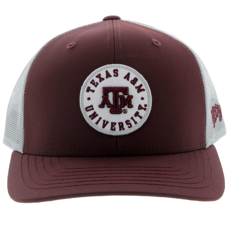 front of the Youth Texas A&M Maroon and White hat
