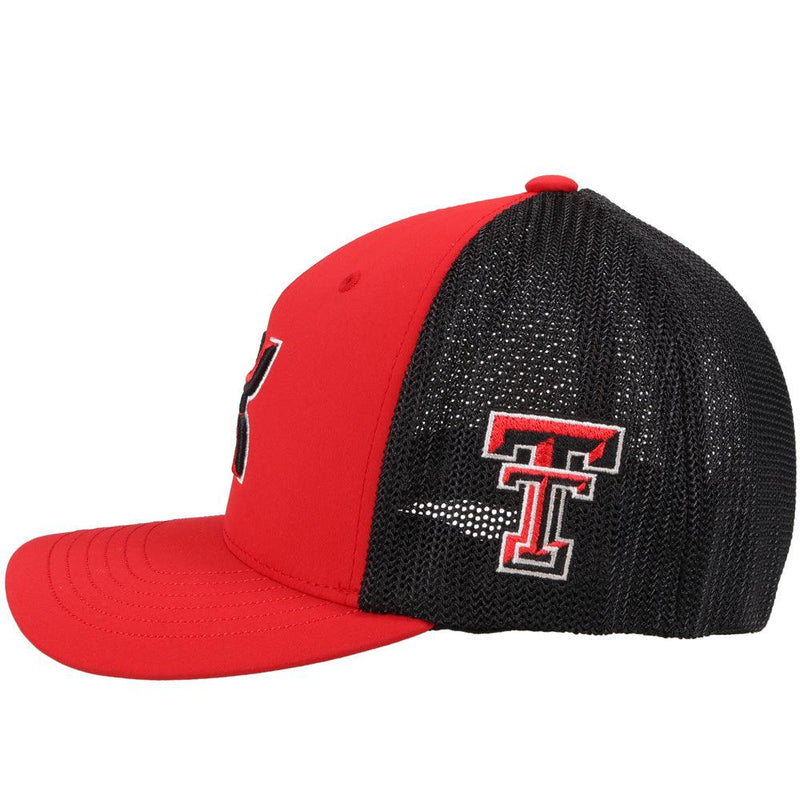 Red Texas Tech Flexfit Cap w/ Hooey Logo