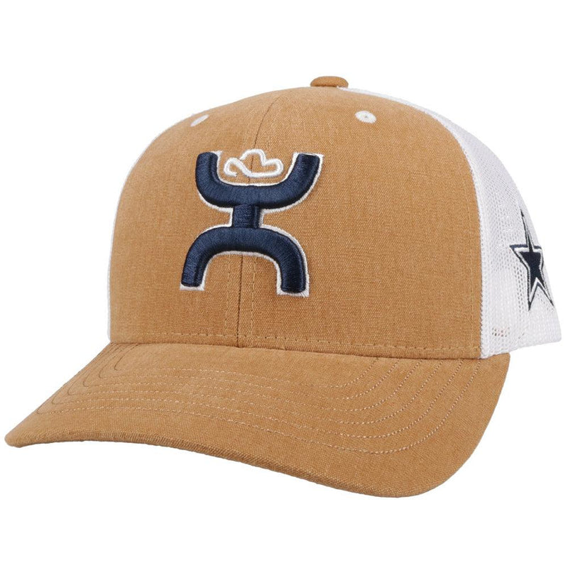 "Dallas Cowboys" Hat w/ Hooey Logo (Tan/White)