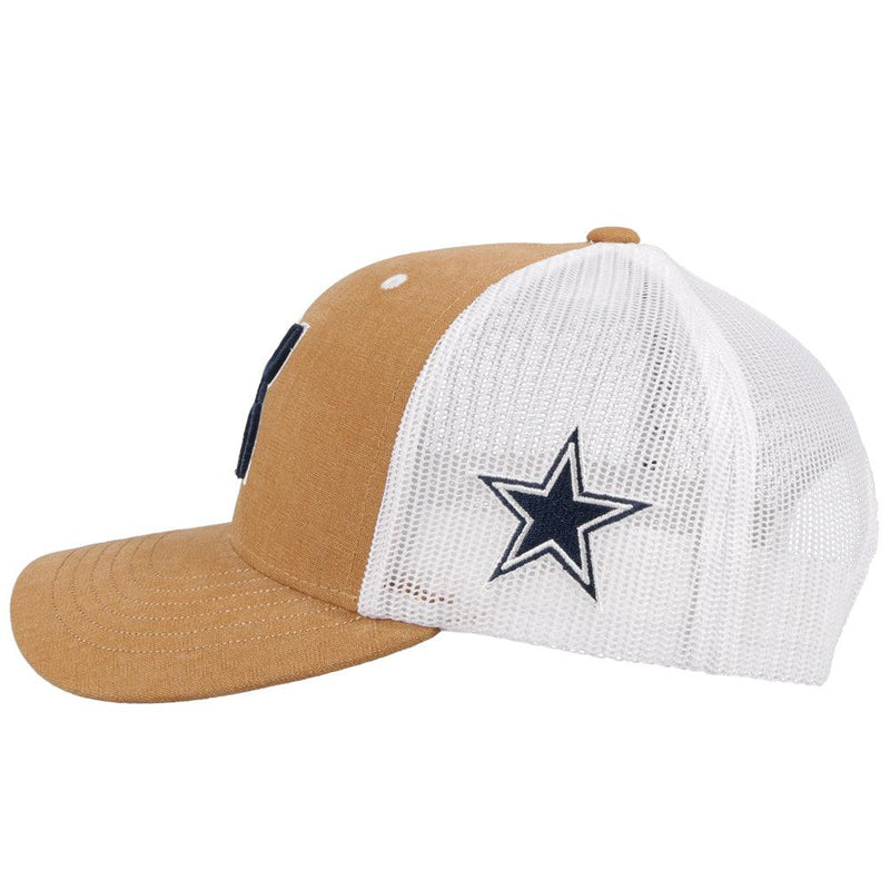"Dallas Cowboys" Hat w/ Hooey Logo (Tan/White)