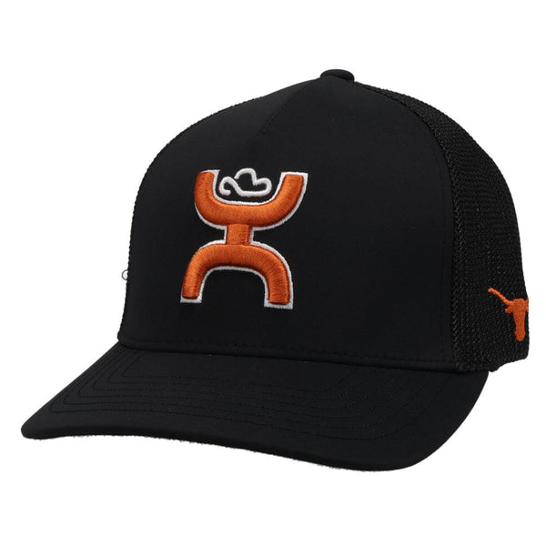 University of Texas Hat Black w/ Hooey Logo (Orange/White)