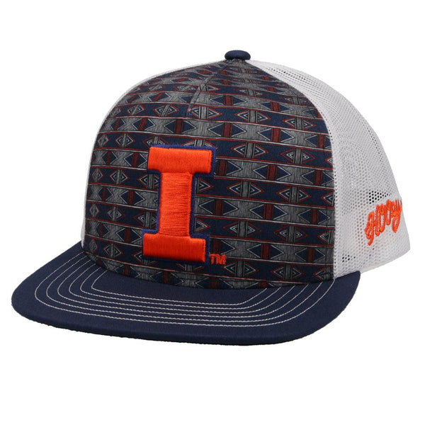 University of Illinois Hat Blue/Orange w/Illinois Logo (Orange)