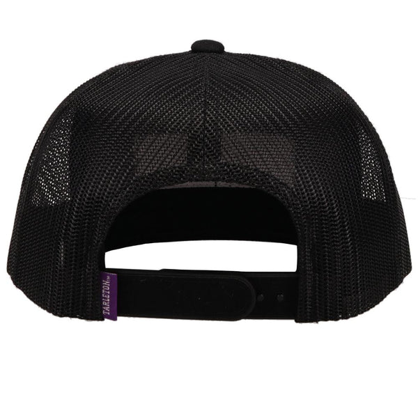 Tarleton State University Hat Black w/Rectangle Patch(Purple/White)