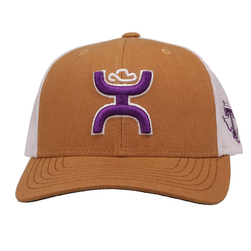 Tarleton State University Hat Tan/White w/Hooey Logo (Purple/White)