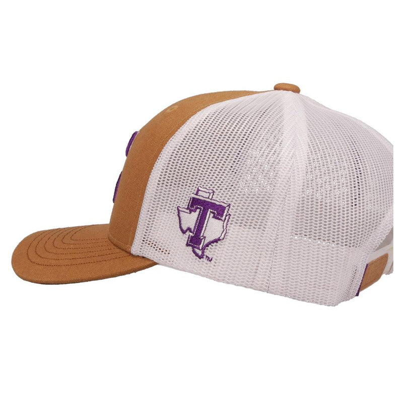 Tarleton State University Hat Tan/White w/Hooey Logo (Purple/White)