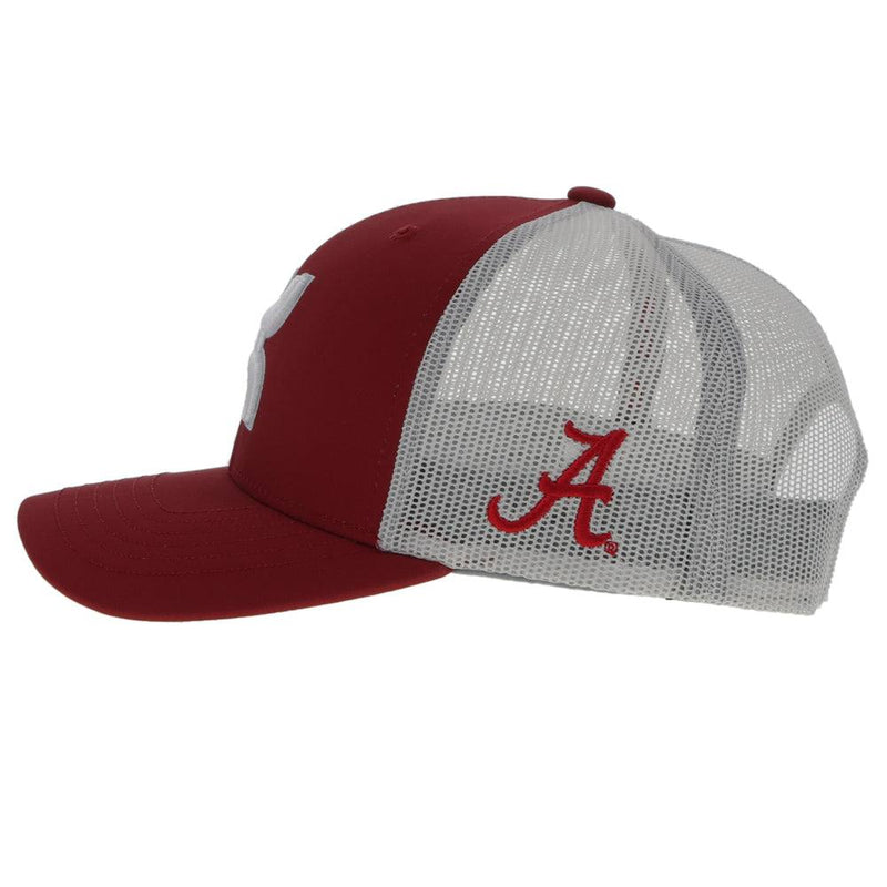 "University Of Alabama" Hat Crimson/Grey w/White Hooey Logo