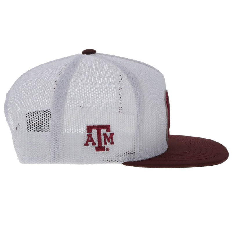 Texas A&M White w/Maroon "12" Logo Hat