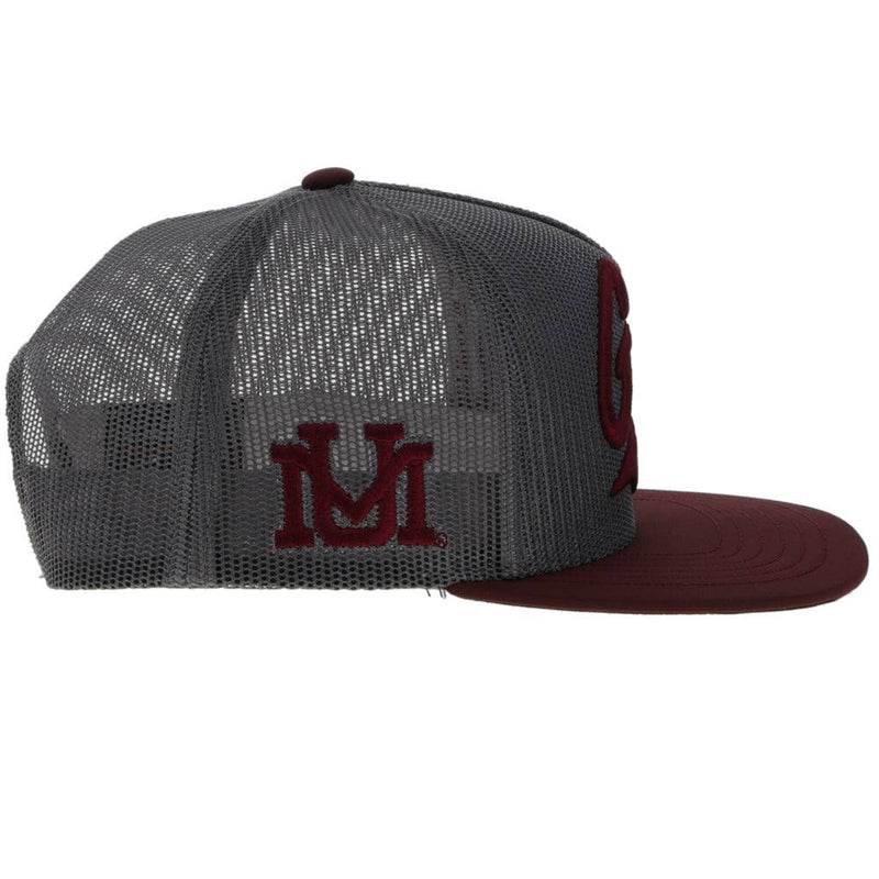 "University of Montana" Grey w/ Maroon Griz Logo Hat