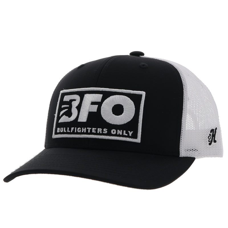 "BFO" Black/White Hat w/Black/White Patch