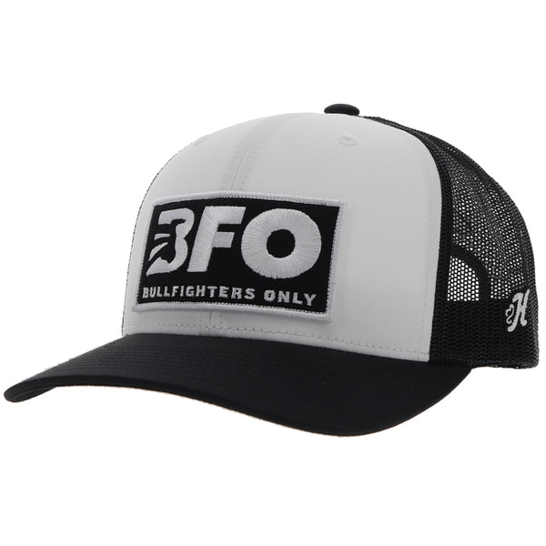 "BFO" White /Black Hat w/Black/White Patch