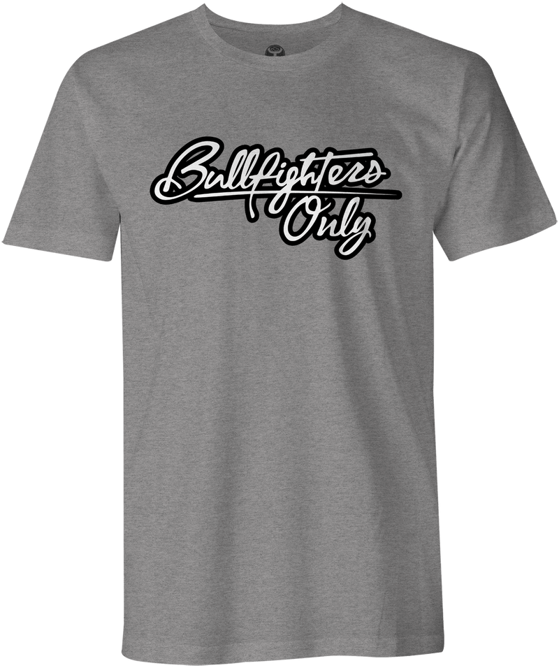 BFO grey tee with black and white script