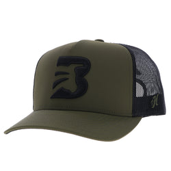 "BFO" Olive/Black Hat w/Black "B" Logo