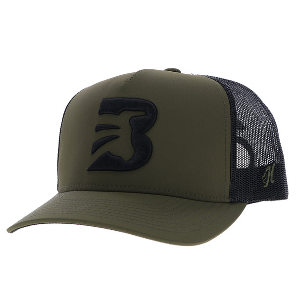 "BFO" Olive/Black Hat w/Black "B" Logo