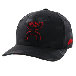 Black camo youth Chris Kyle hat with red hooey logo