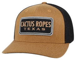 Tan and blakc cactus ropes hat