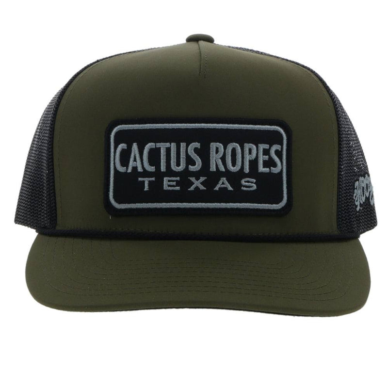 "CR087" Cactus Ropes Olive/Black Hat